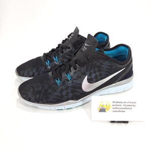 Nike Free TR Fit 5 Athletic Running Shoe Womens Size 8.5 806277-002 Black White